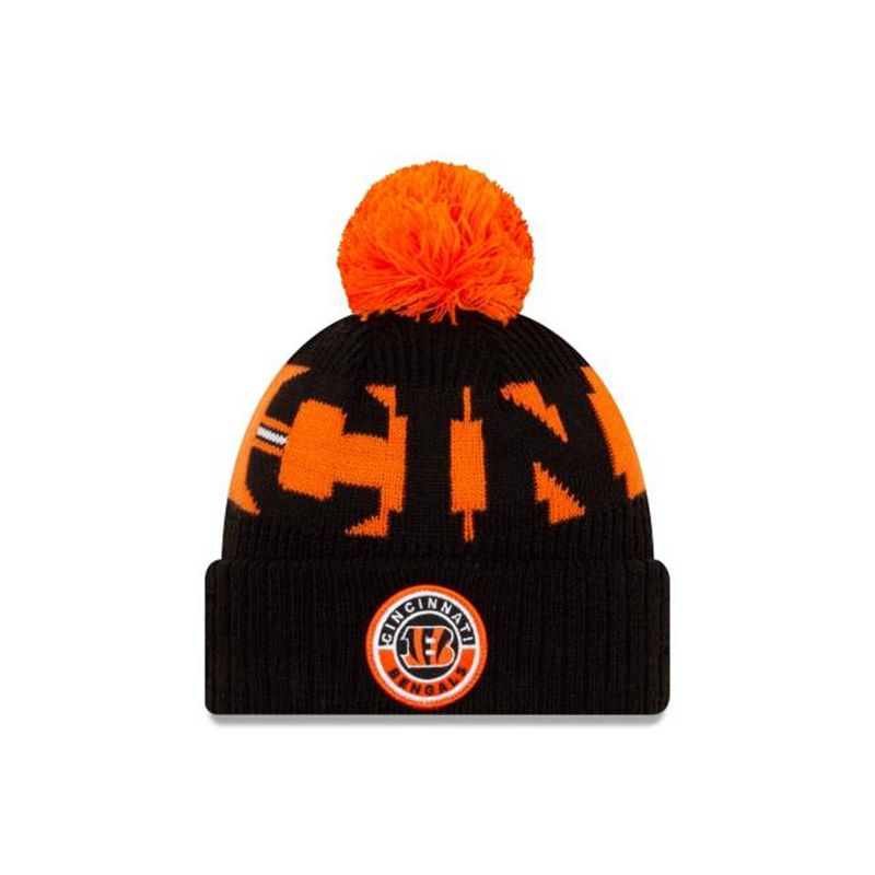 NFL Cincinnati Bengals Cold Weather Sport Knit (QYN7027) - Black New Era Beanies